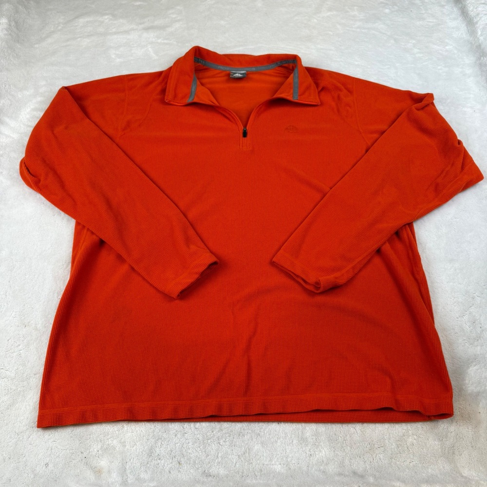 Nike ACG Mens XL Orange Pullover 1/4 Zip Long‎ Sleeve Athletic Shirt